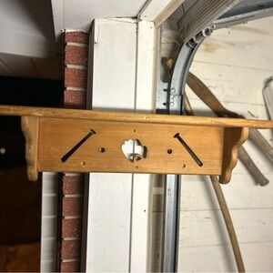 Vintage Wooden Wall Shelf Baseball Theme Trinket Shelf Wall Decor